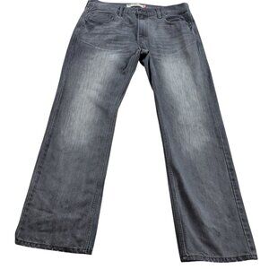 Levi's 559 Jeans Mens 36x32 Black Dark Wash Relaxed Straight Leg